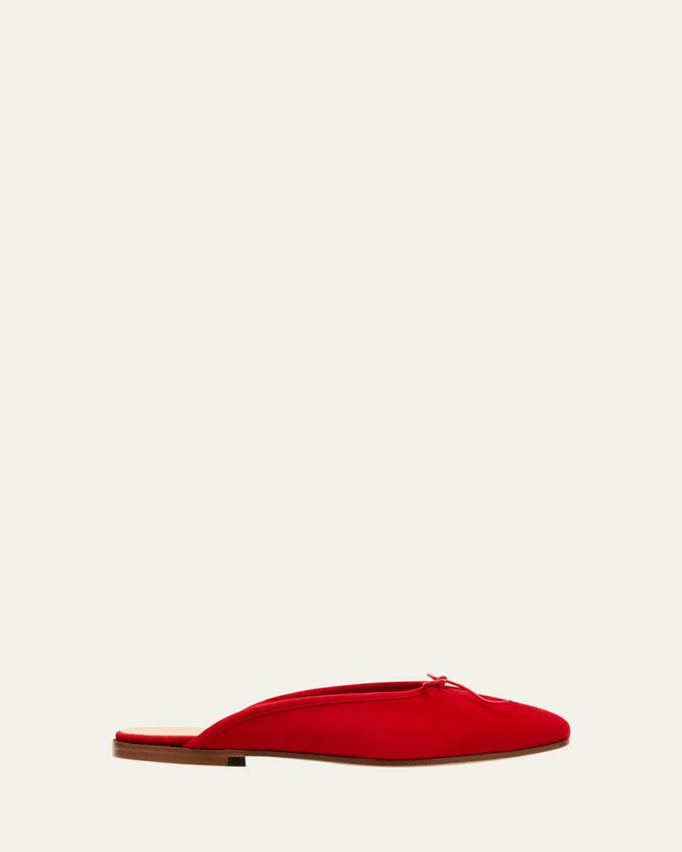 Poesia Suede Ballerina Mules